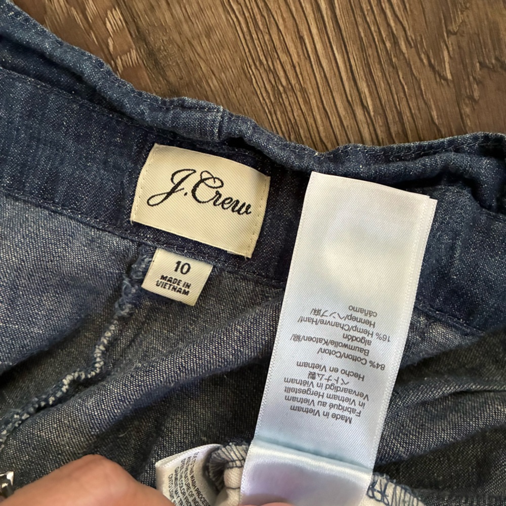 J. Crew High Rise Paper-bag Pant In Chambray - Picture 4 of 6